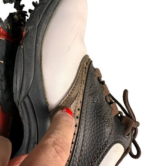 FootJoy Golf Shoes‎ Mens Brown White Saddle Oxford DryJoys Spikes Size 9.5 - Picture 10 of 12